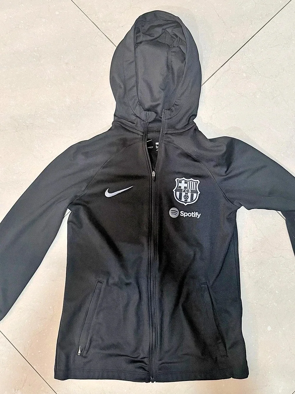 Nike FC Barcelona Dri-FIT Hooded Jacket Black